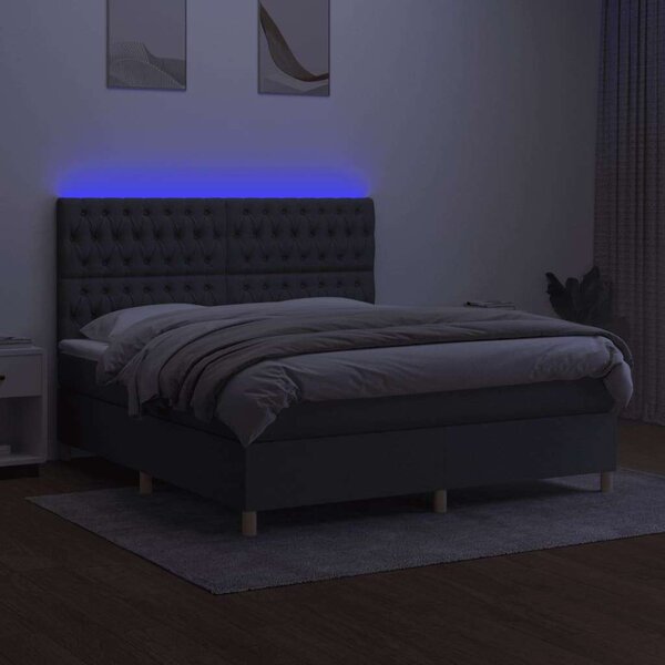 VidaXL LED-es Ágy Matraccal - 160x200 cm