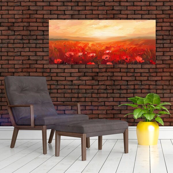 Kép - Mező pipacsok (120x50 cm)