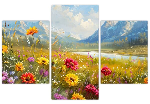 Kép - Festett táj (90x60 cm)