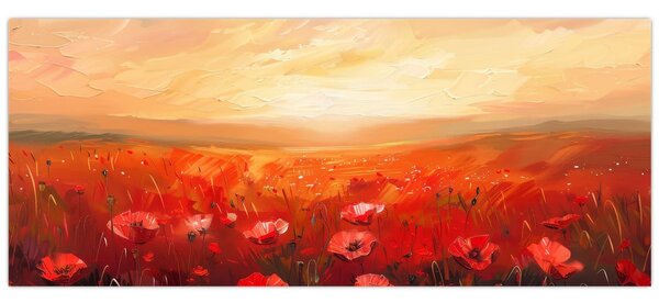 Kép - Mező pipacsok (120x50 cm)