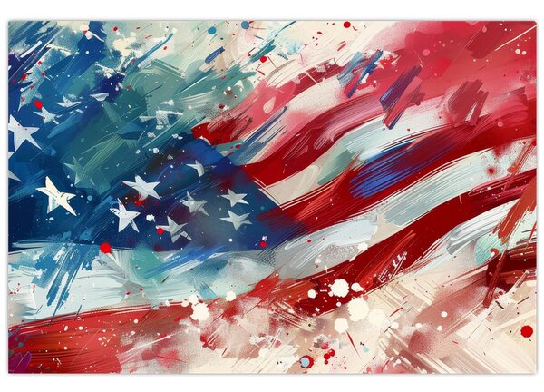 Kép - Az USA zászlaja (90x60 cm)