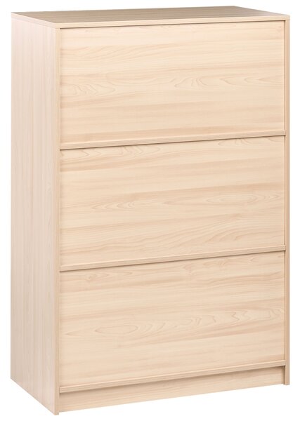 Háromszintes könyvespolc ZEHNA 117 cm Világosbarna
