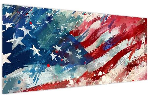 Kép - Az USA zászlaja (120x50 cm)