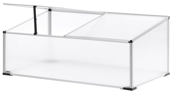 Kerti üvegház SERIFOS 100 cm 60 cm Ezüst