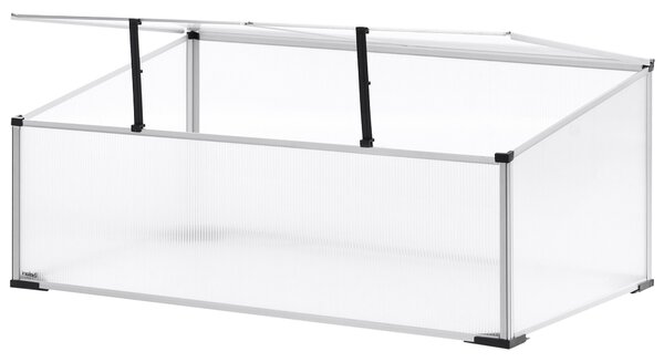 Kerti üvegház SERIFOS 100 cm 60 cm Ezüst