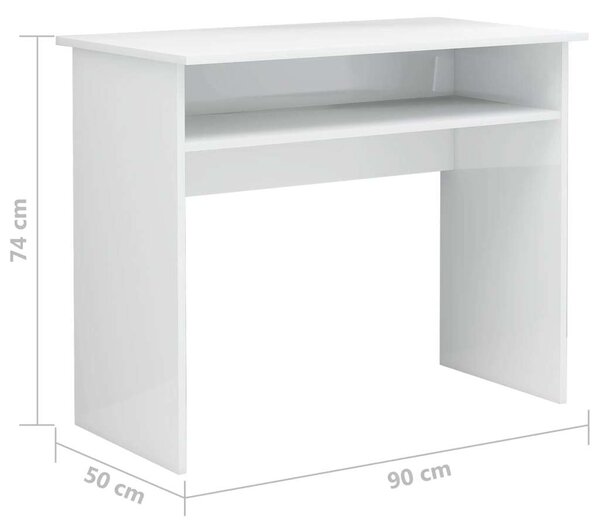VidaXL Íróasztal - Fehér - 90x50x74 cm