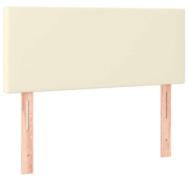 VidaXL krémszínű műbőr rugós ágy matraccal 100 x 200 cm