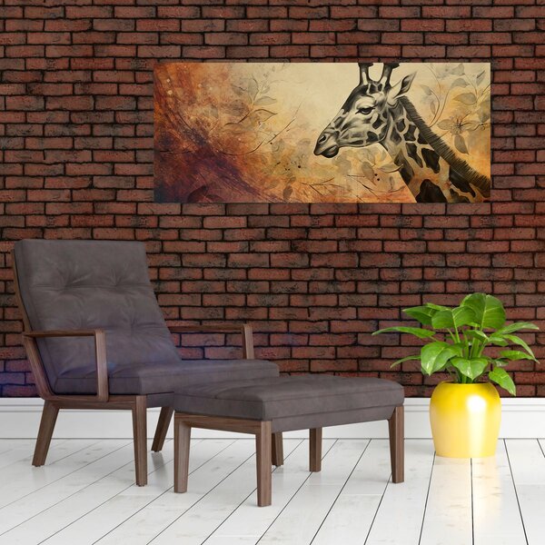 Kép - Zsiráf, festmény (120x50 cm)
