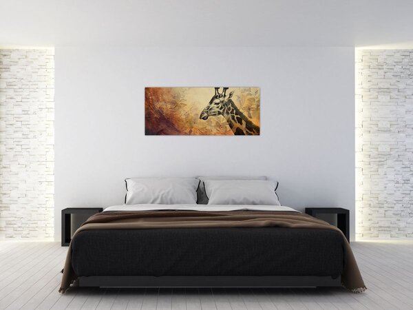 Kép - Zsiráf, festmény (120x50 cm)