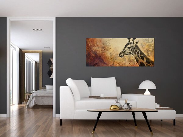 Kép - Zsiráf, festmény (120x50 cm)