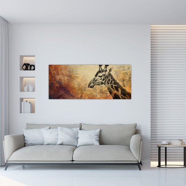 Kép - Zsiráf, festmény (120x50 cm)
