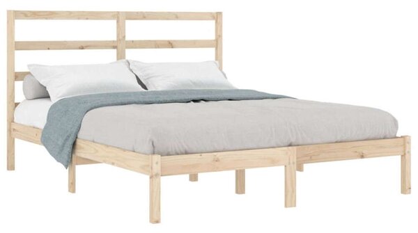 VidaXL tömör fa ágykeret 135 x 190 cm (4FT6 Double)