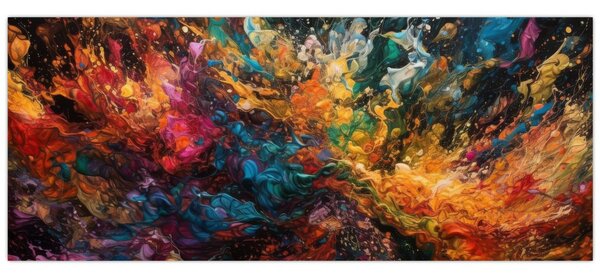 Kép - Színes absztrakció II. (120x50 cm)
