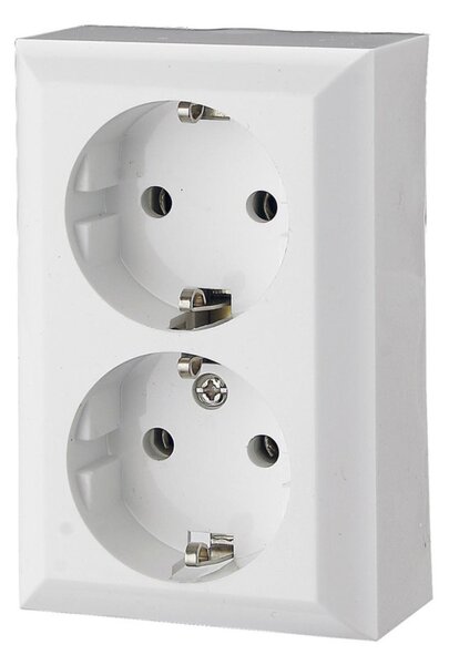 GAO 0311H Business Line IP20 2 férőhelyes földelt aljzat, 2 férőhelyes földelt csatlakozóaljzat, beltéri, 230 V~ / 50 Hz / 16 A, fehér