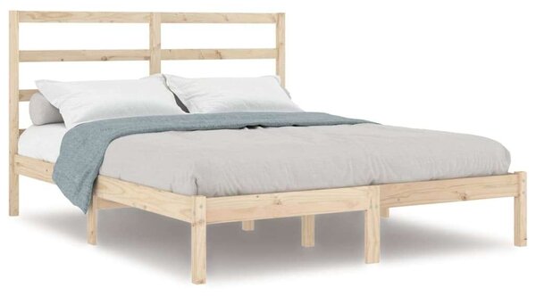 VidaXL tömör fa ágykeret 135 x 190 cm (4FT6 Double)