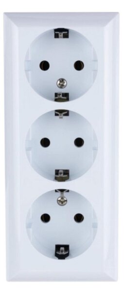 GAO 0312H Business Line IP20 3 férőhelyes földelt aljzat, 3 férőhelyes földelt csatlakozóaljzat, beltéri, 230 V~ / 50 Hz / 16 A, fehér