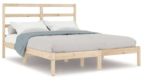 VidaXL tömör fa ágykeret 135 x 190 cm (4FT6 Double)