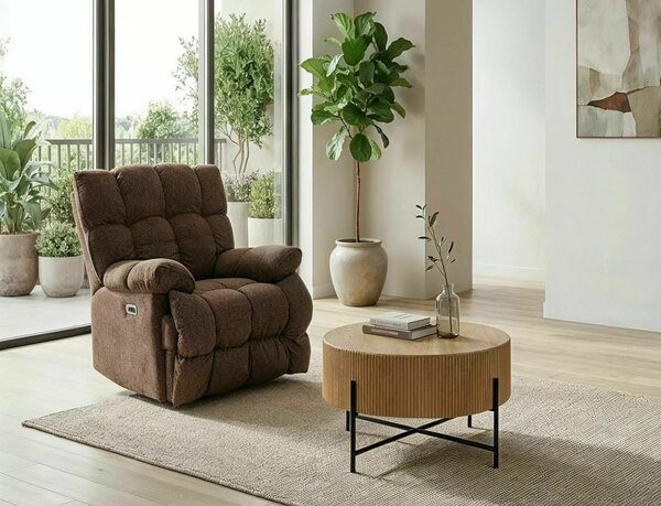 Homer elektromos relax fotel Raven cappuccino hintafunkcióval