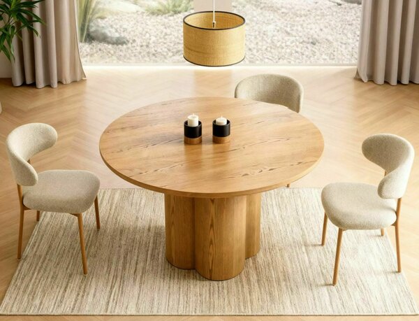 Rosalia Étkezőasztal MDF Tölgy Kerek 120 cm