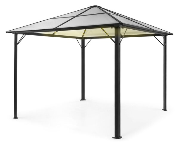 Blumfeldt Pantheon Solid Sky Ambient Solar, pavilon szürke tetővel, 3 × 3 m, polikarbonát, alumínium