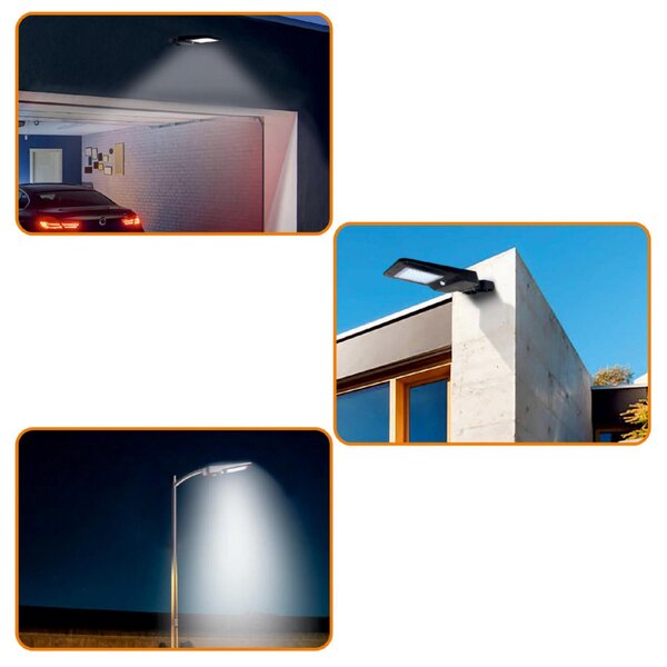 HOME FLP 1600 SOLAR, napelemes LED reflektor, PIR mozgásérzékelő, 1600 lm, 6000 K, 5400 mAh