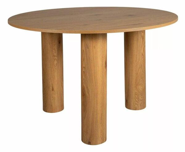 Montana kerek étkezőasztal MDF tölgy furnér 120 cm