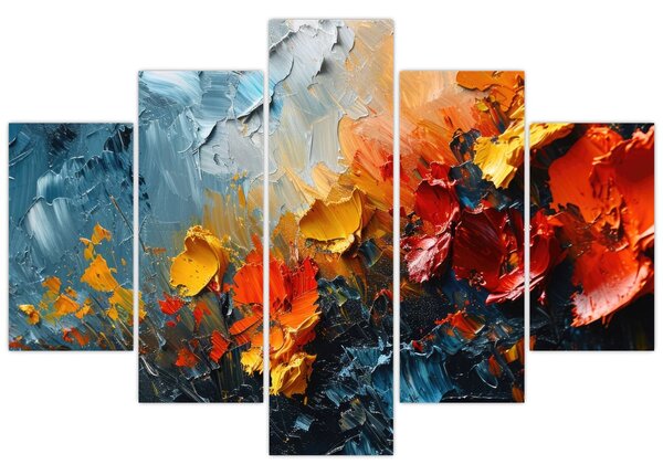 Kép - Virágok absztrakt festménye III. (150x105 cm)