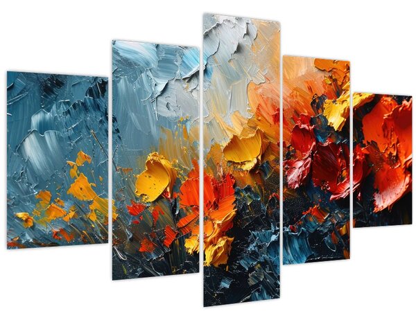 Kép - Virágok absztrakt festménye III. (150x105 cm)
