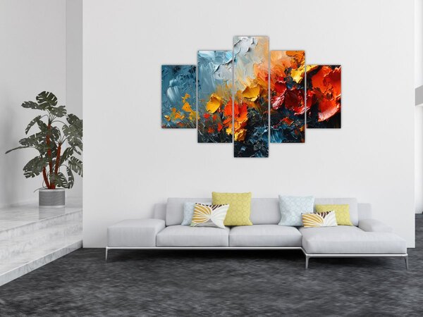 Kép - Virágok absztrakt festménye III. (150x105 cm)