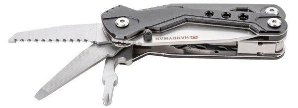 True Utility Handyone, TU181, 18 in 1, 7 cm penge, mágneses bitfej tartó, 9 féle bitfej, rozsdamentes acélváz, eluxált alumínium fogantyú