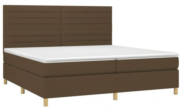 VidaXL Ágy - Sötétbarna Szövet - 200x200 cm