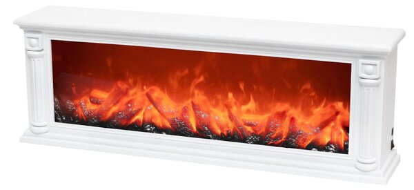HOME LTN 64 FP elemes látványkandalló, üveg előlap, fehér műanyag ház