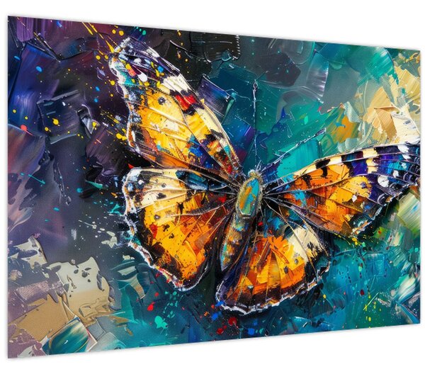 Kép - Pillangó, olajfestmény (90x60 cm)