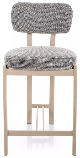 Misaki H-2 Bárszék Szürke Textil Kaszmir Fém Vázzal