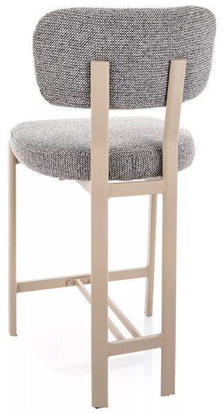 Misaki H-2 Bárszék Szürke Textil Kaszmir Fém Vázzal
