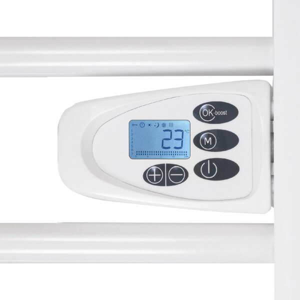 HOME FKTW 501 fali elektromos törölközőszárító, 500W, LCD, fehér