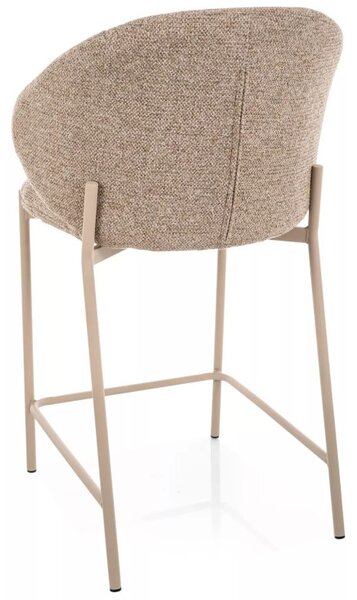 Kioto H-2 bárszék textil bézs kasmír fém vázzal