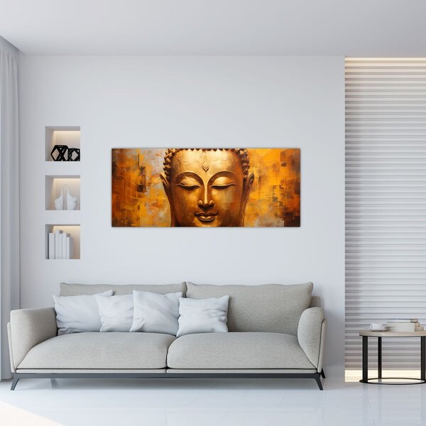 Kép - Buddha, olajfestmény (120x50 cm)