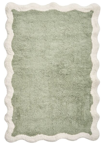 Fürdőszobaszőnyeg NANGAL Zöld 60 x 90 cm Pamut