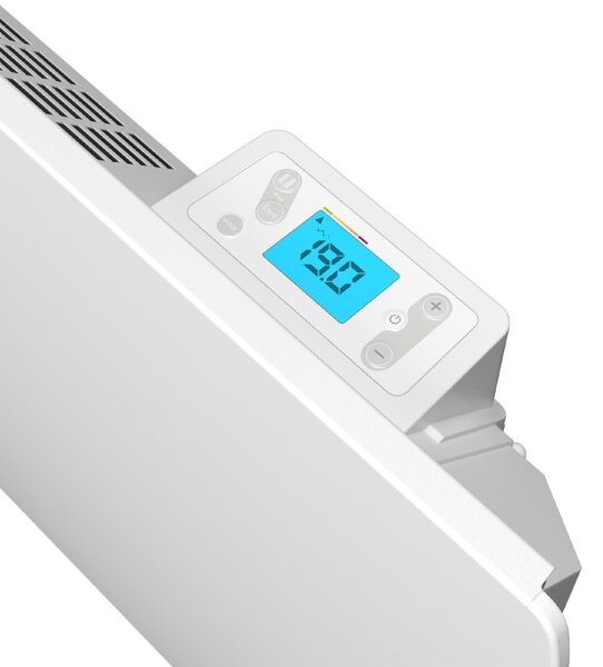 Noirot E216113 Inova H 1000 BL hősugárzó, 1000 W, IP24 védettség, nyitott ablak érzékelő, beépített termosztát LCD-vel, fali kivitel