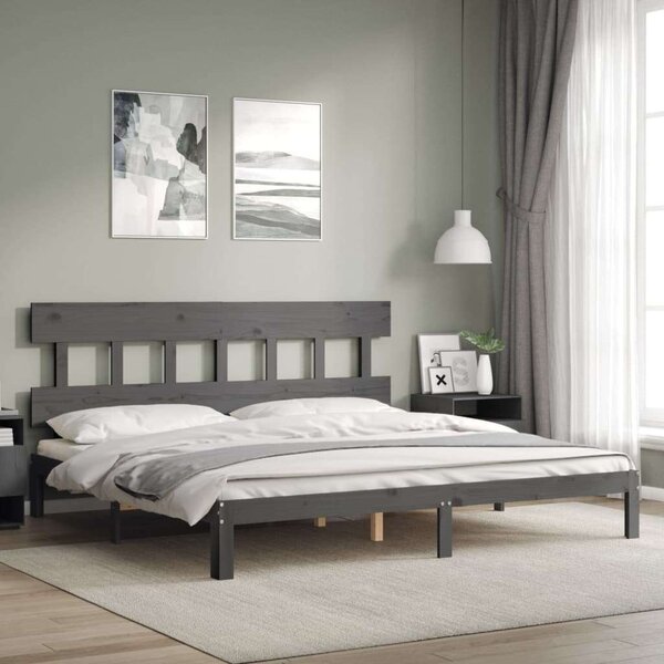 VidaXL Tömörfa Ágykeret - Fejtámlás - 200x200 cm