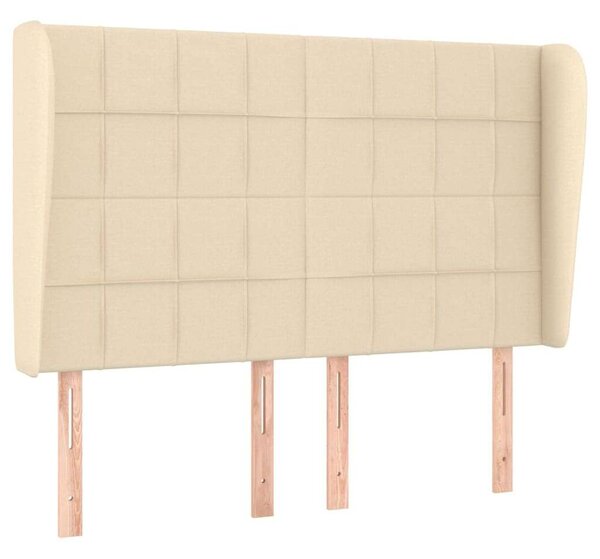 VidaXL Krémszínű Szövet Fejtámla Szárnyakkal - 147x23x118/128cm