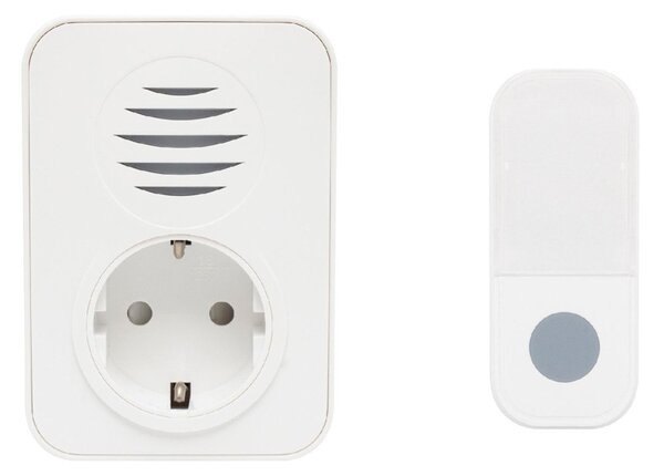 HOME DBA1101AC vezeték nélküli csengő, elemes nyomógomb, max 110m hatótáv, 38 dallam, IP44 nyomógomb