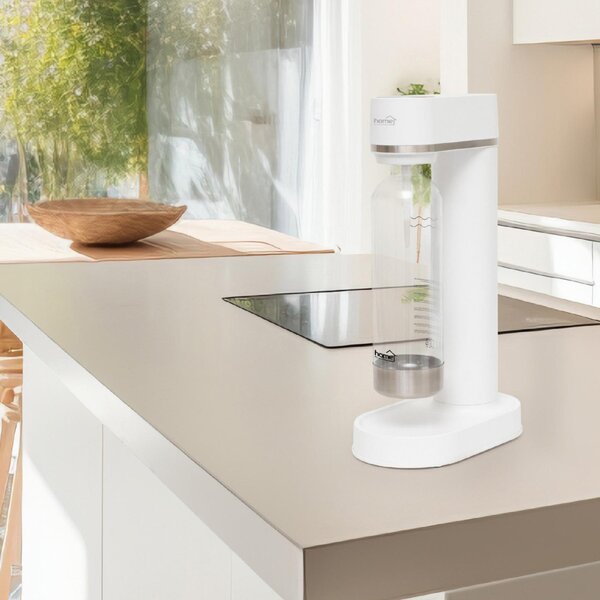 HOME HGSZG1000 szódagép, fehér/inox, 2300 g, 14 x 41.5 x 25 cm