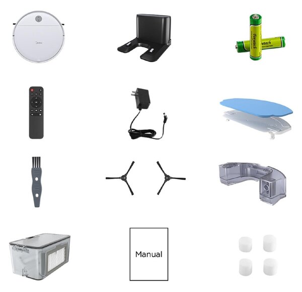 Midea I2A robotporszívó, 28 W, 2 in 1: porszívóz és felmos, HEPA szűrővel