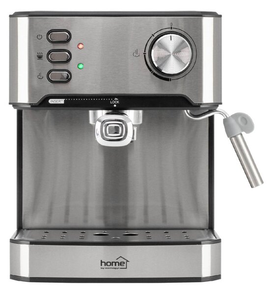HOME HGPR15 presszókávé főző, 15bar, inox, tejhabosítás, elektronikus vezérlés, automatikus kikapcsolás
