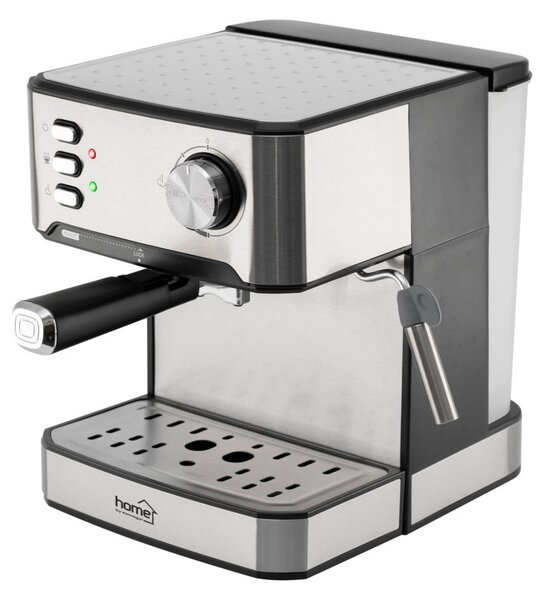 HOME HGPR15 presszókávé főző, 15bar, inox, tejhabosítás, elektronikus vezérlés, automatikus kikapcsolás