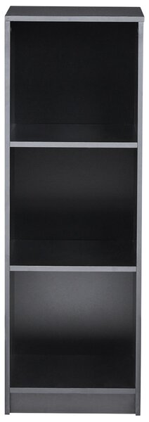 Háromszintes könyvespolc ZEHNA 117 cm Fekete