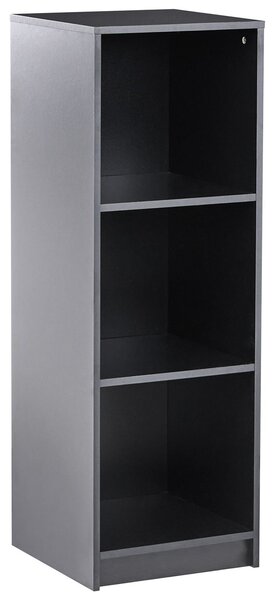 Háromszintes könyvespolc ZEHNA 117 cm Fekete