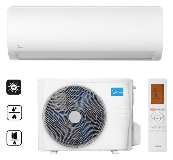 Midea MGP2X-09-SP Xtreme Save Pro oldalfali split klíma, A+++, 2,6 kW, csepptálca fűtés, karterfűtés, Wifi vezérlés